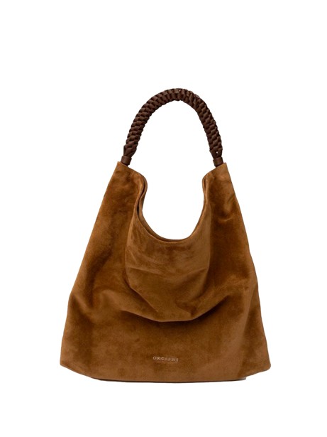 Borsa a spalla in suede con tracolla
