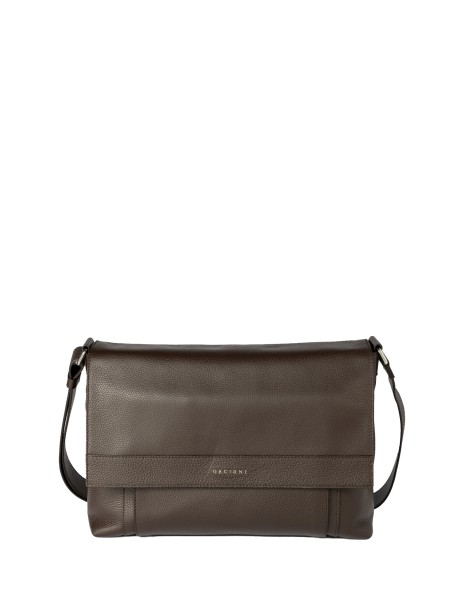 Borsa messenger Micron in pelle martellata