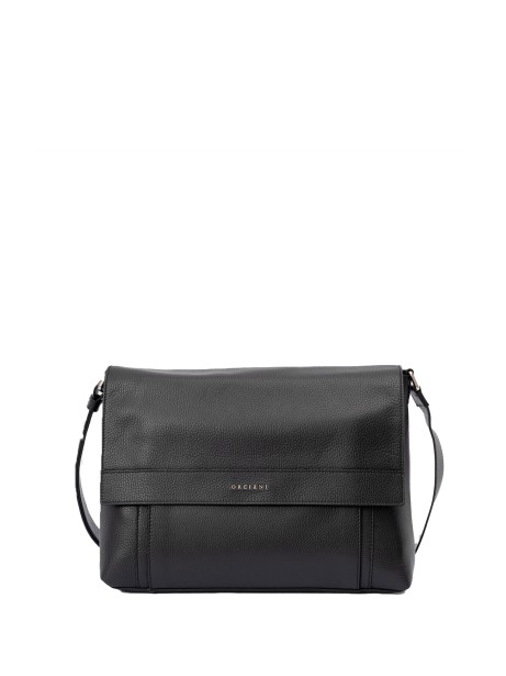 Micron Hammered Leather Messenger Bag