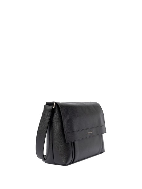 Micron Hammered Leather Messenger Bag 2