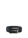 Elastic braided leather rope belt