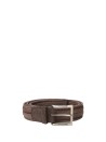 Cintura rope in pelle intrecciata elasticizzata
