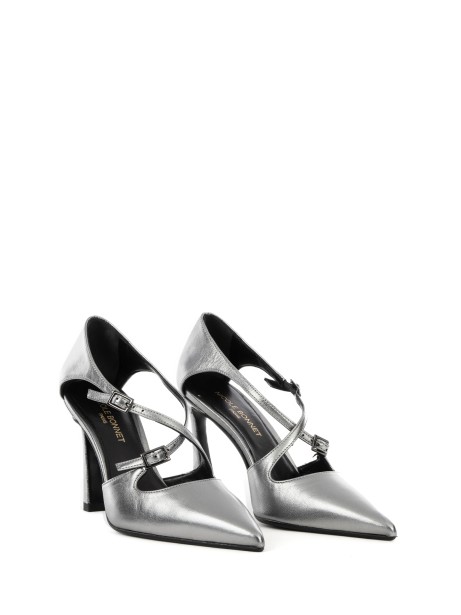 Décolleté in laminated leather 2