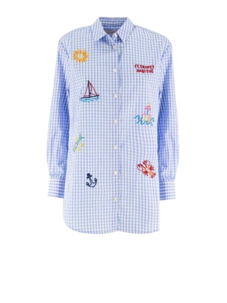 Camicia Brigitte camicia in cotone a righe