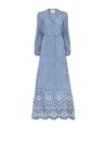 Air Force Blue Cotton Sangallo Dress