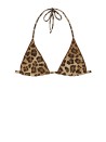 Leah top bikini triangolo lurex leopardato