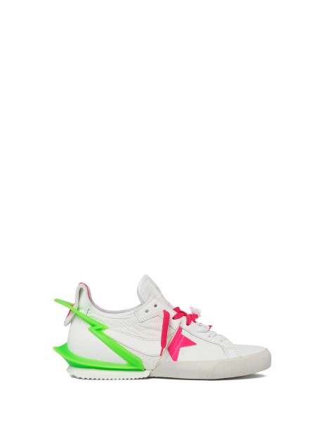 Sneakers lighting star fluo in nylon e suede donna
