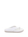 White Leather Flip Flops