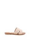Natural slipper with beads