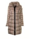 Long super light down jacket with zip