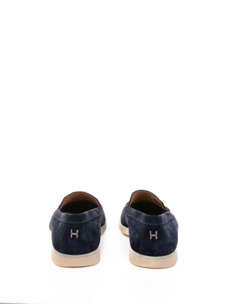 Mocassino blu in suede