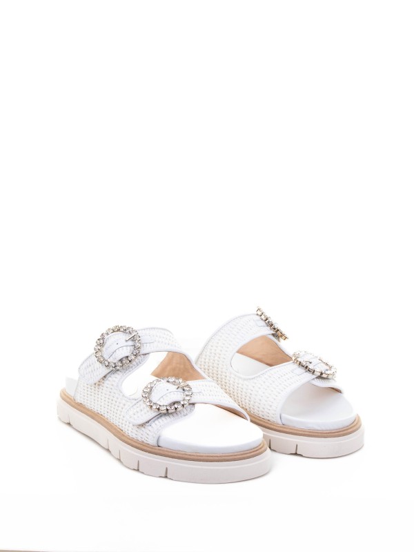 Ciabatta bianca con strass