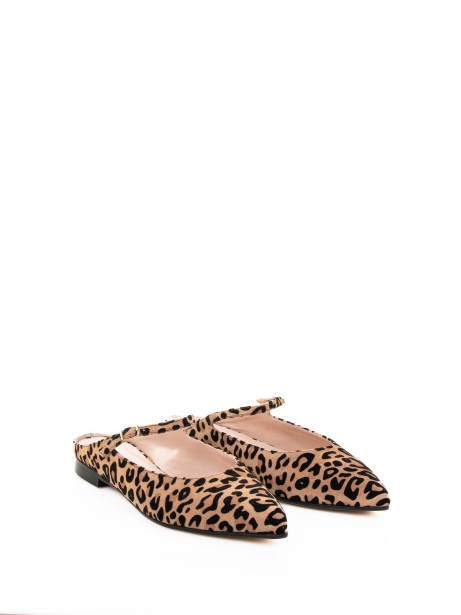 Ballerina flat leopardata con cinturino 2