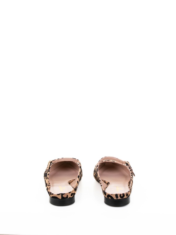Leopard Flat Ballerina with Strap