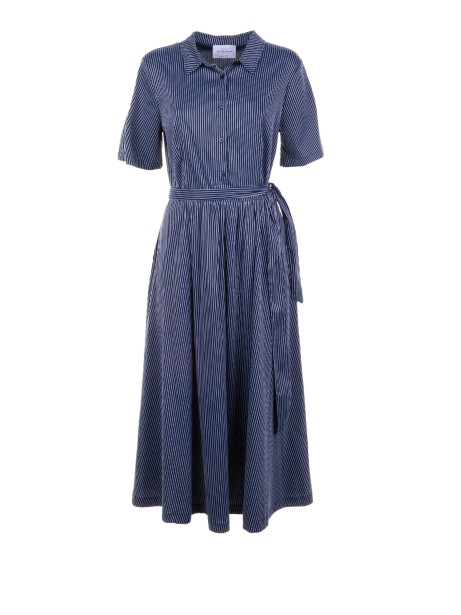 Abito camicia lungo con cintura in vita