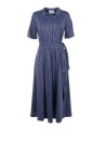 Long shirt dress with belt at the waist