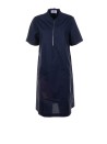 Abito blu corto con zip