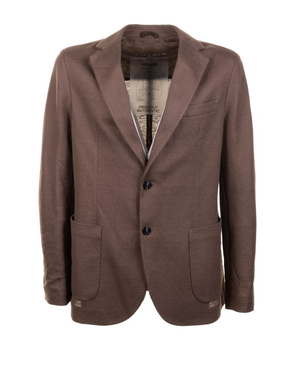 Circolo 1901 Men's Brown Single Breasted Jacket Circolo 1901 Men's Brown Single Breasted Jacket