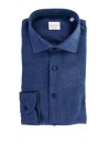 Camicia in lino blu