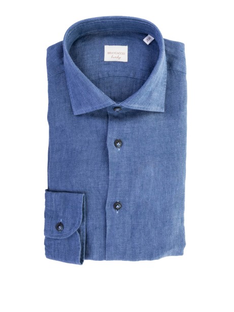 Camicia in lino indaco