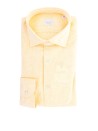 Camicia in cotone e lino giallo