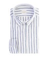 Camicia in cotone e lino a righe