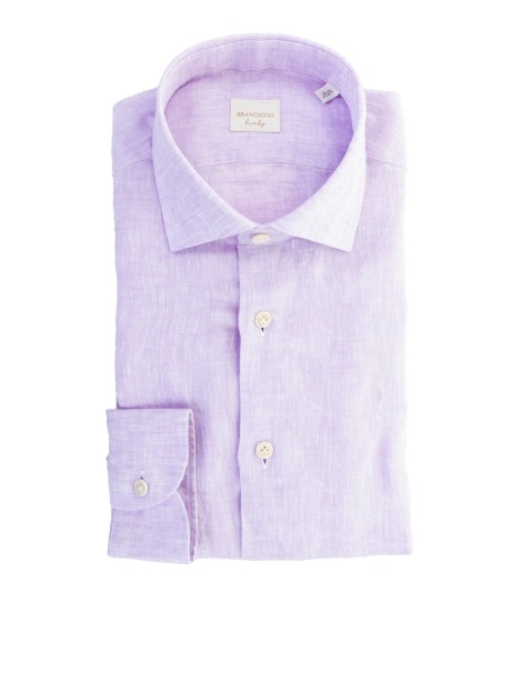 Camicia in lino rosa