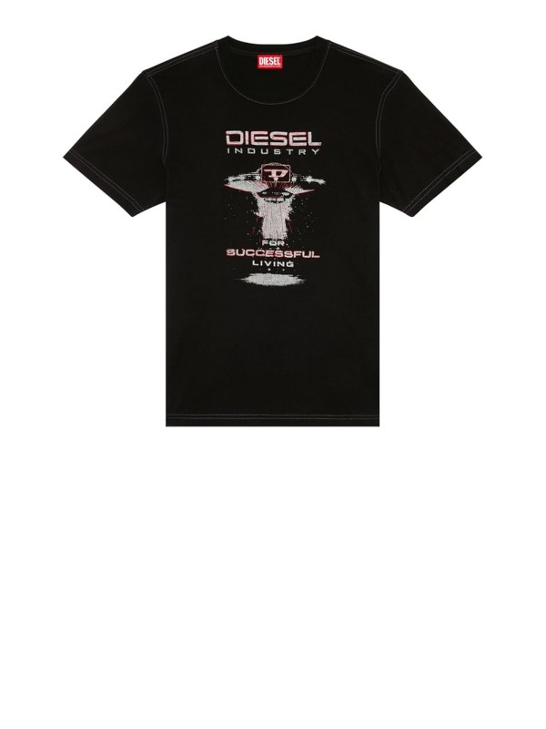 T-Shirt nera con stampa