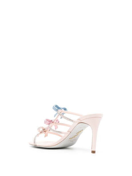 Pink sandal with applications