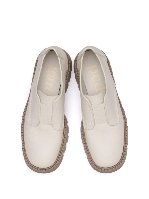 Mocassino slip on basmati in pelle