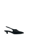 Décolleté Eros slingback in pelle nero
