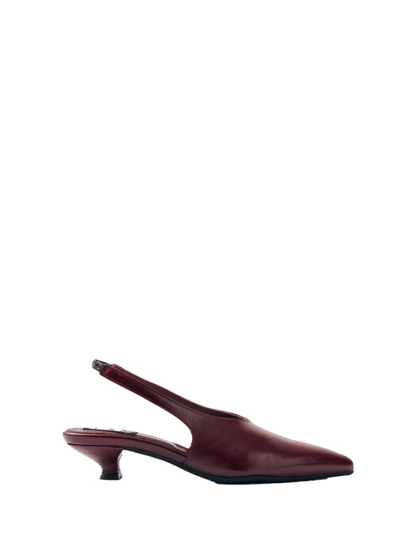 Décolleté Eros slingback in pelle burgundy Décolleté Eros slingback in pelle burgundy