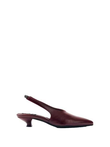 Décolleté Eros slingback in pelle burgundy Décolleté Eros slingback in pelle burgundy