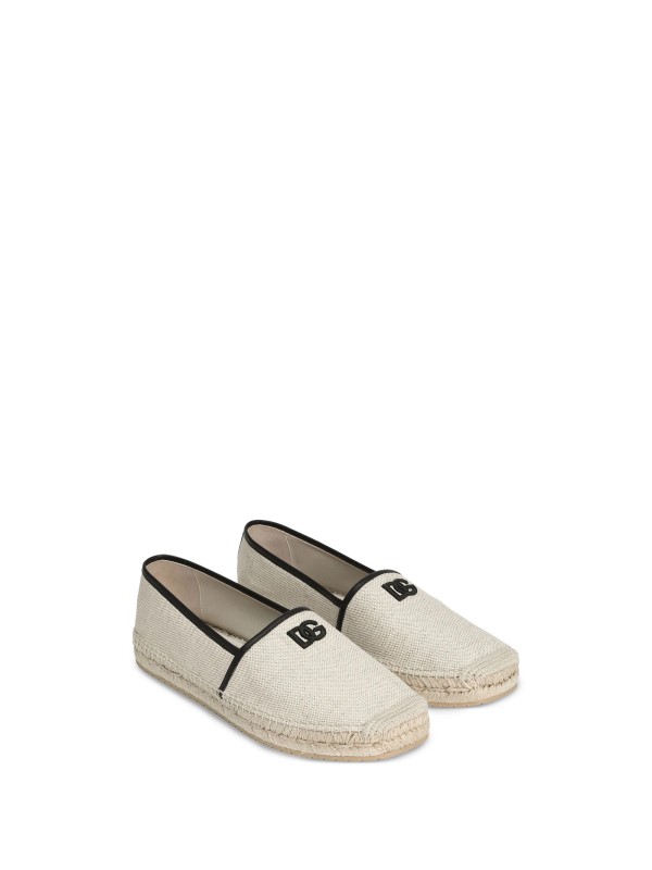 Espadrillas in tessuto e nappa