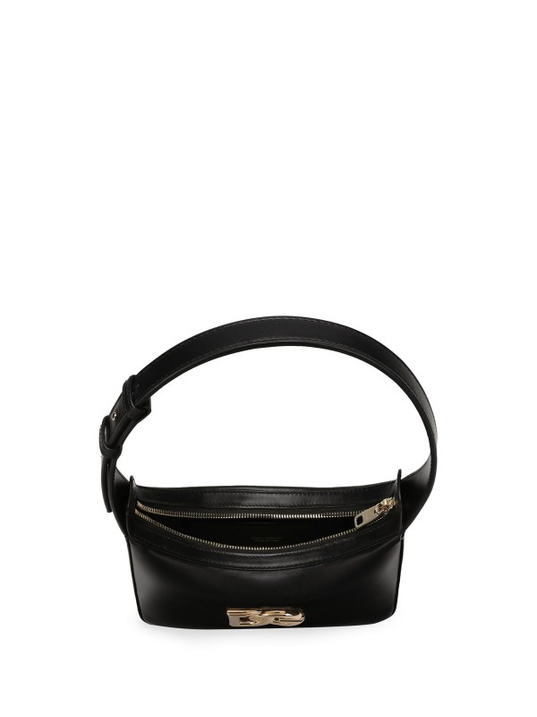 Borsa a spalla 3.5 in pelle con logo