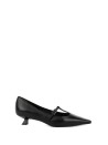 Decollete con cinturino in pelle nera