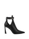 Stivaletto nero con tacco in pelle