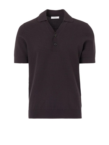 T-shirt polo uomo marrone