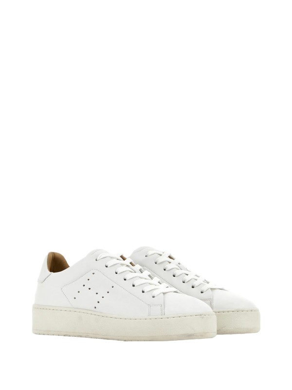 Leather sneakers H672 white