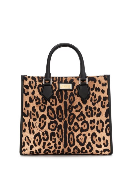 Shopping bags in canvas animalier