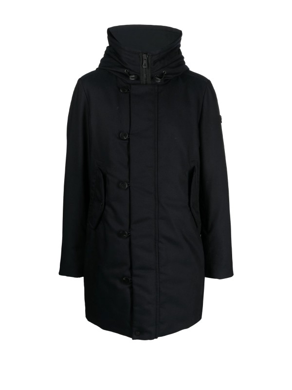 Parka lungo uomo blu