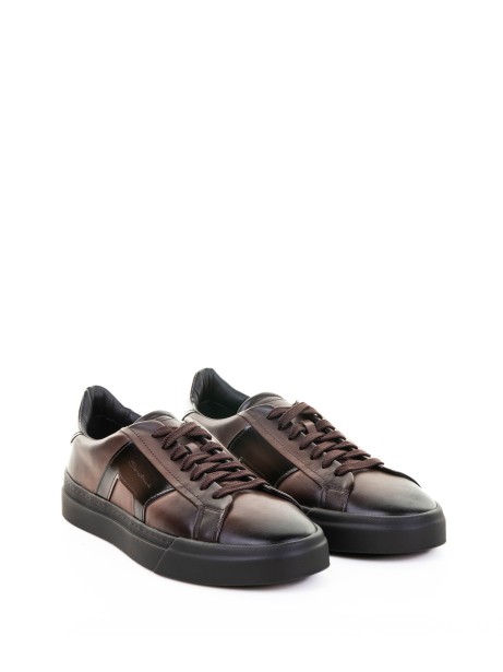 Sneaker marrone in pelle