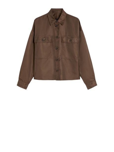 Giacca impermeabile corta in twill
