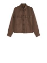 Giacca impermeabile corta in twill