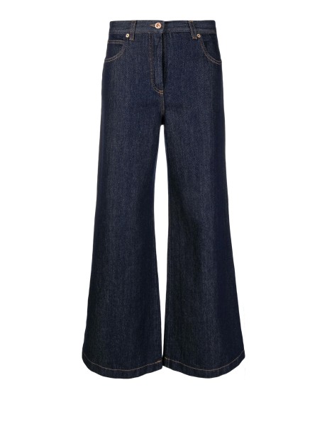 Pantalone wide leg donna in denim