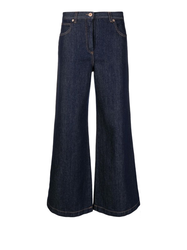 Women's Wide Leg Denim Trousers