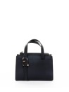Borsa doppio manico nera in pelle