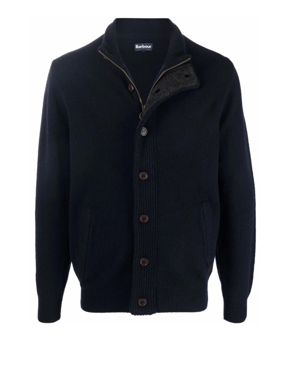 Cardigan blu navy con bottoni