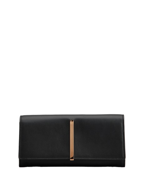 Portafoglio nero in pelle