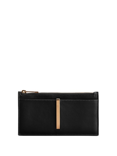 Portacarte nero in pelle